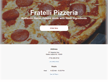 Tablet Screenshot of fratellipizzeriastatenisland.com